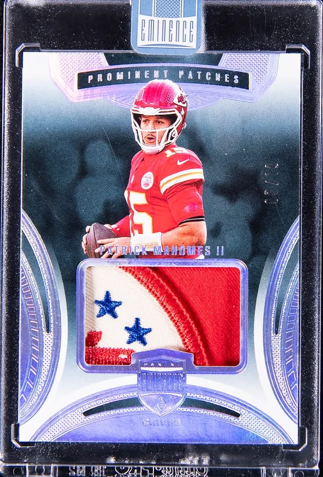 2024 Panini Eminence Patrick Mahomes II Prominent Patches #PP-PMS card image