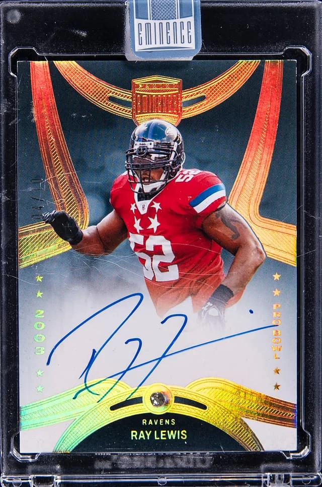 2024 Panini Eminence Ray Lewis Pro Bowl Diamond Signatures #PBDS-RAY card image