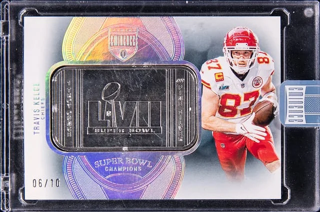 2024 Panini Eminence Travis Kelce Super Bowl Champions Silver Bar #SBCS-TKE card image