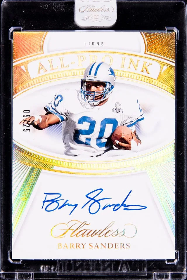 2024 Panini Flawless Barry Sanders All Pro Ink #API-BS card image