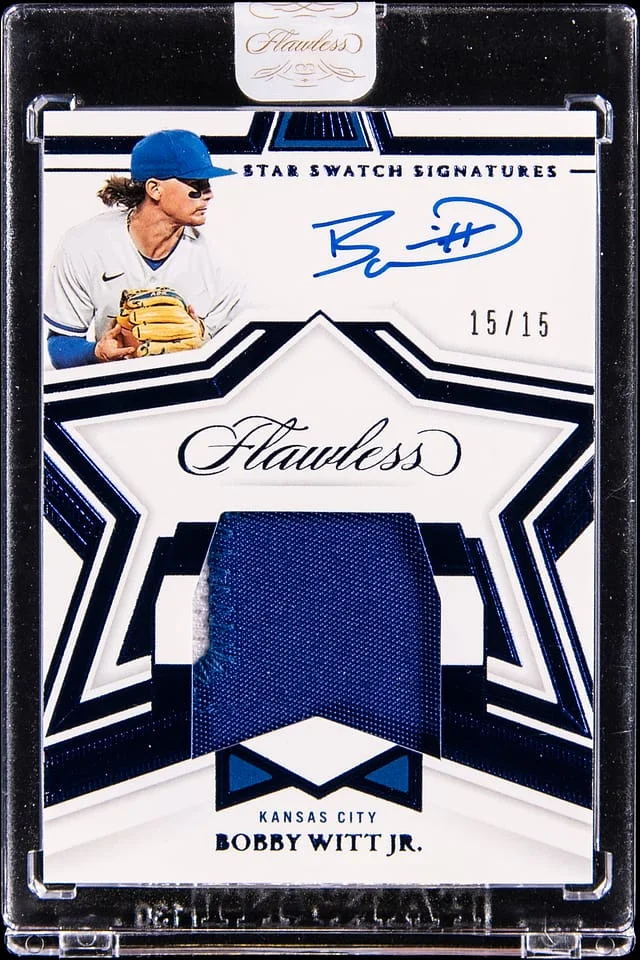 2024 Panini Flawless Bobby Witt Jr. Star Swatch Signatures #SSS-BWJ card image