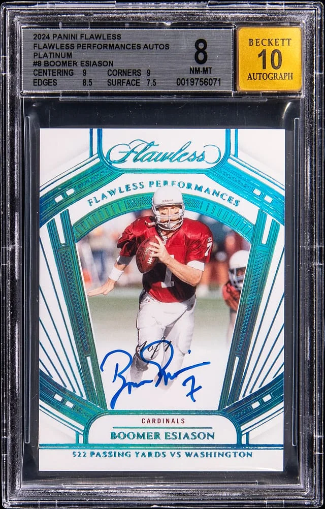 2024 Panini Flawless Boomer Esiason Performances Autographs Platinum #FP-BEN card image