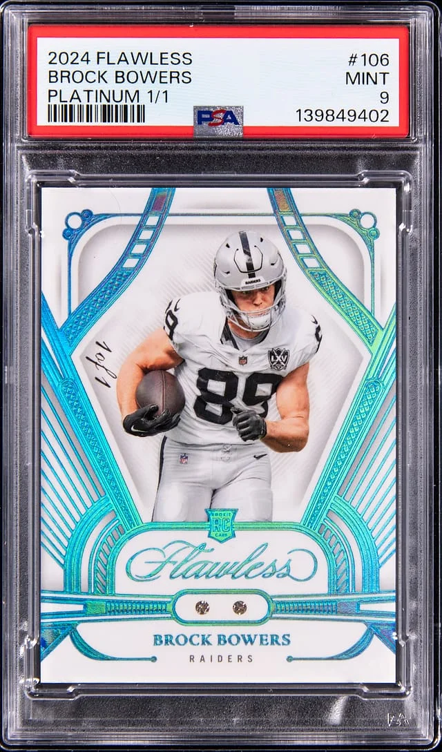2024 Panini Flawless Brock Bowers Platinum #106 card image
