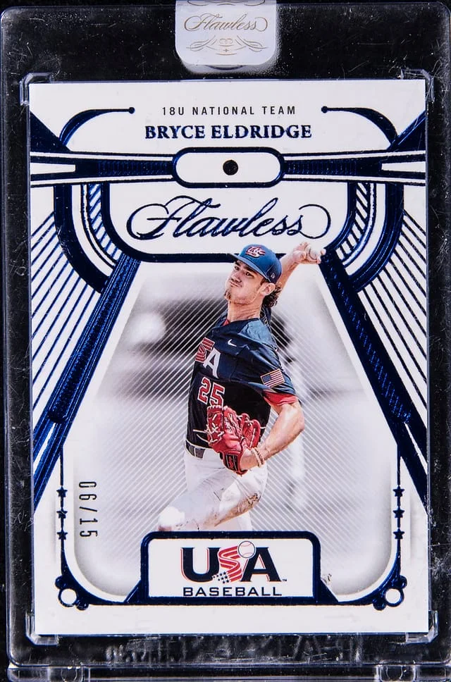 2024 Panini Flawless Bryce Eldridge Relic - Panini Encased Sapphire #97 card image