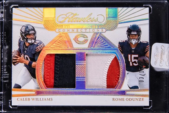 2024 Panini Flawless Caleb Williams/Rome Odunze Patch - Panini Encased Connections #FC-CHI card image