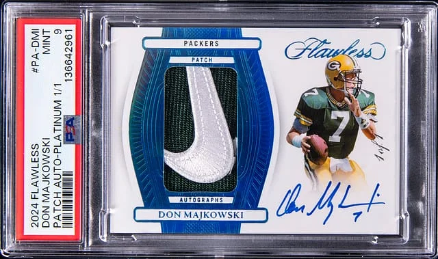 2024 Panini Flawless Don Majkowski Patch Autograph Platinum #PA-DMI card image