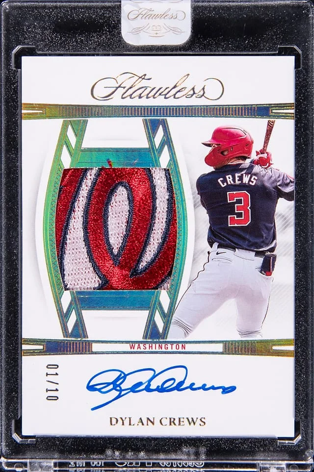 2024 Panini Flawless Dylan Crews Draft Patch Autographs Gold #DPA-DC card image