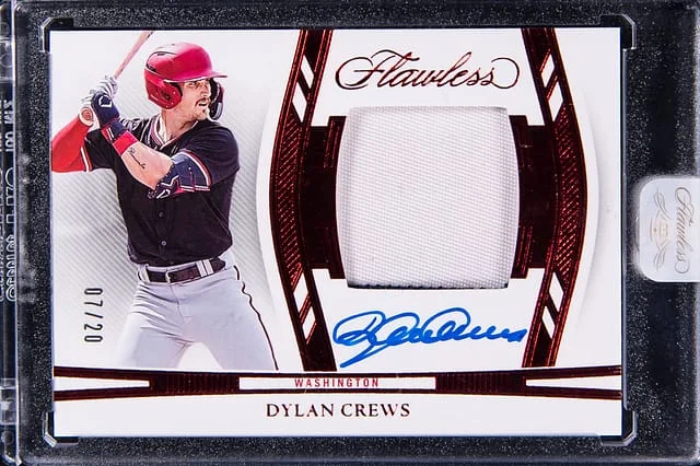 2024 Panini Flawless Dylan Crews Draft Patch Autographs Horizontal Ruby #DPH-DC card image