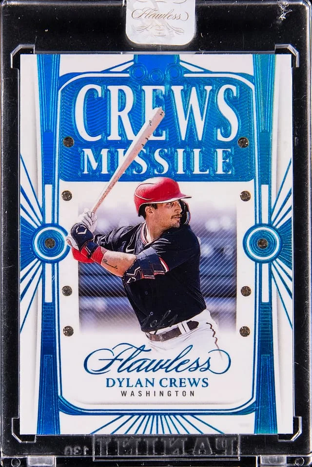 2024 Panini Flawless Dylan Crews Relic Card - Panini Encased Crews Missile #CRW card image