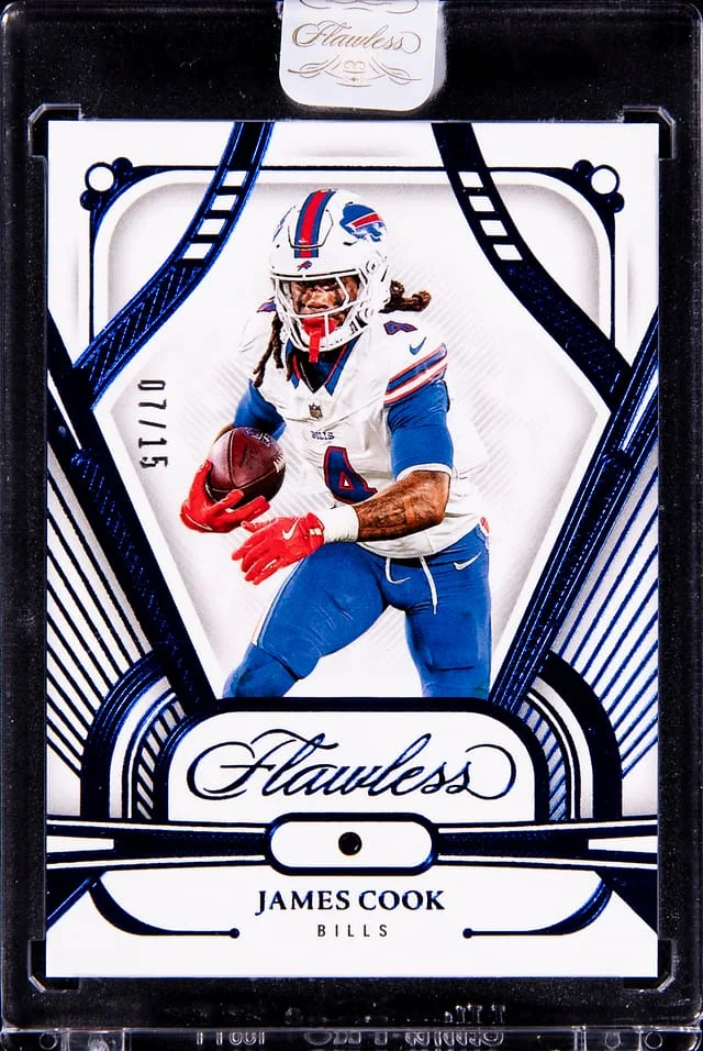 2024 Panini Flawless James Cook - Panini Encased Sapphire #7 card image