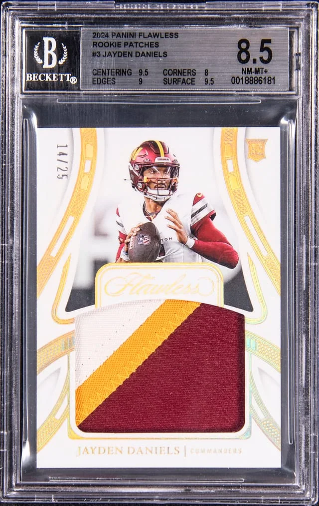 2024 Panini Flawless Jayden Daniels Patches #FRP-JDS card image