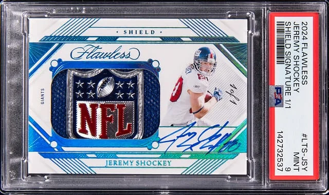 2024 Panini Flawless Jeremy Shockey Shield Signatures #LTS-JSY card image