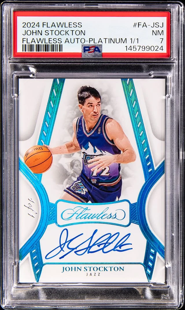 2024 Panini Flawless John Stockton Flawless Auto - Platinum #FA-JSJ card image