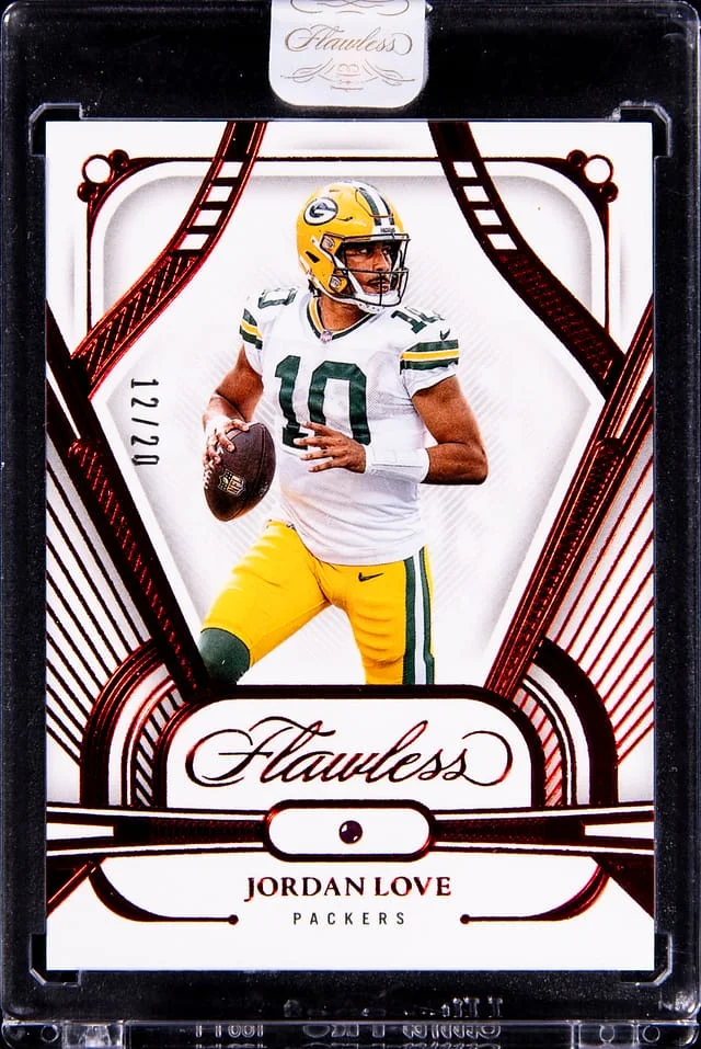 2024 Panini Flawless Jordan Love - Panini Encased Ruby #23 card image
