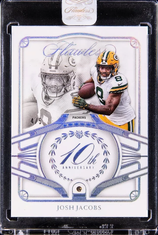 2024 Panini Flawless Josh Jacobs 10th Anniversary Diamond #ANN-JJS card image