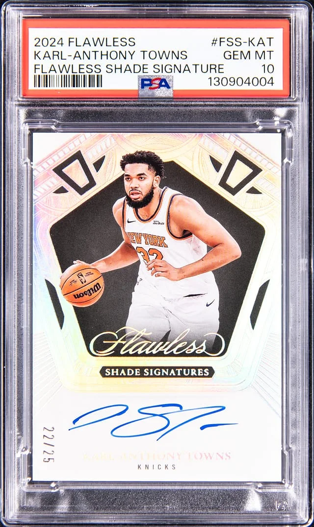 2024 Panini Flawless Karl-Anthony Towns Flawless Shade Signature #FSS-KAT card image