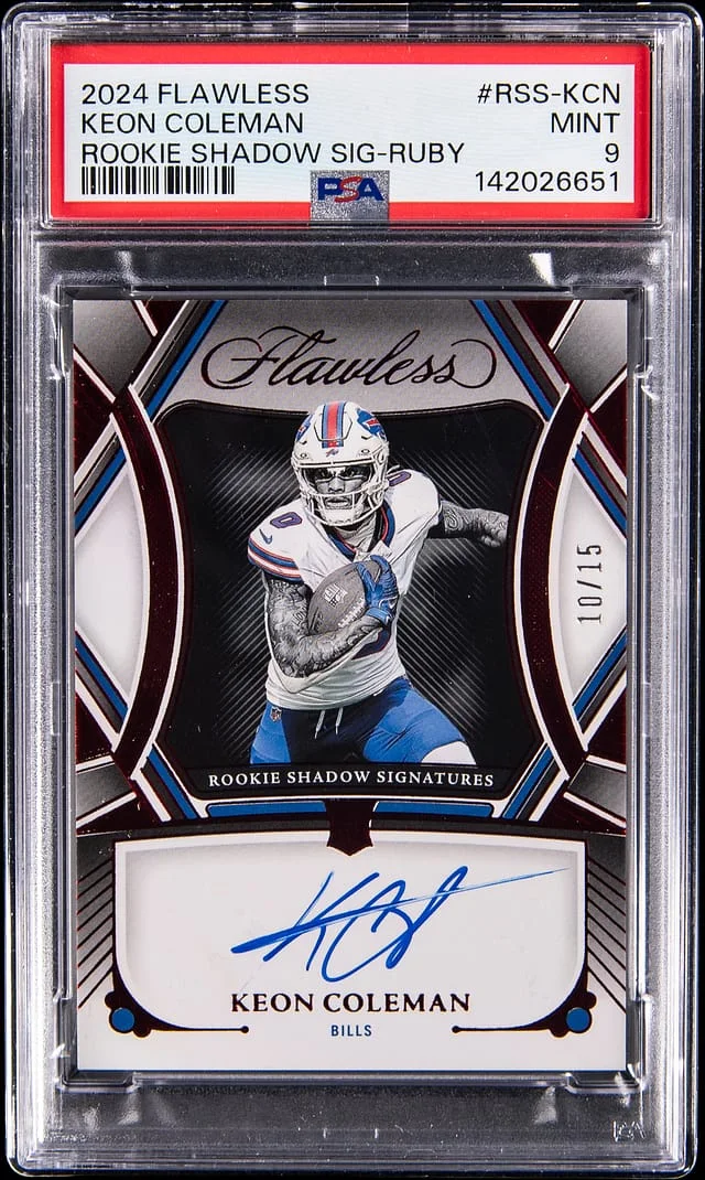 2024 Panini Flawless Keon Coleman Shadow Signatures-Gold #RSS-KCN card image