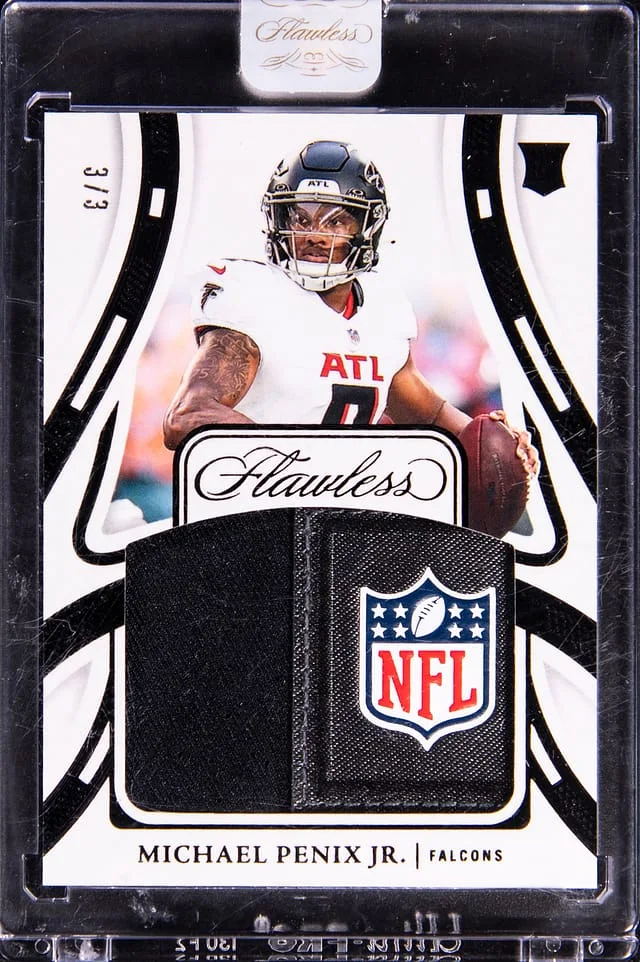 2024 Panini Flawless Michael Penix Jr. Patch - Panini Encased #FRP-MPJ card image