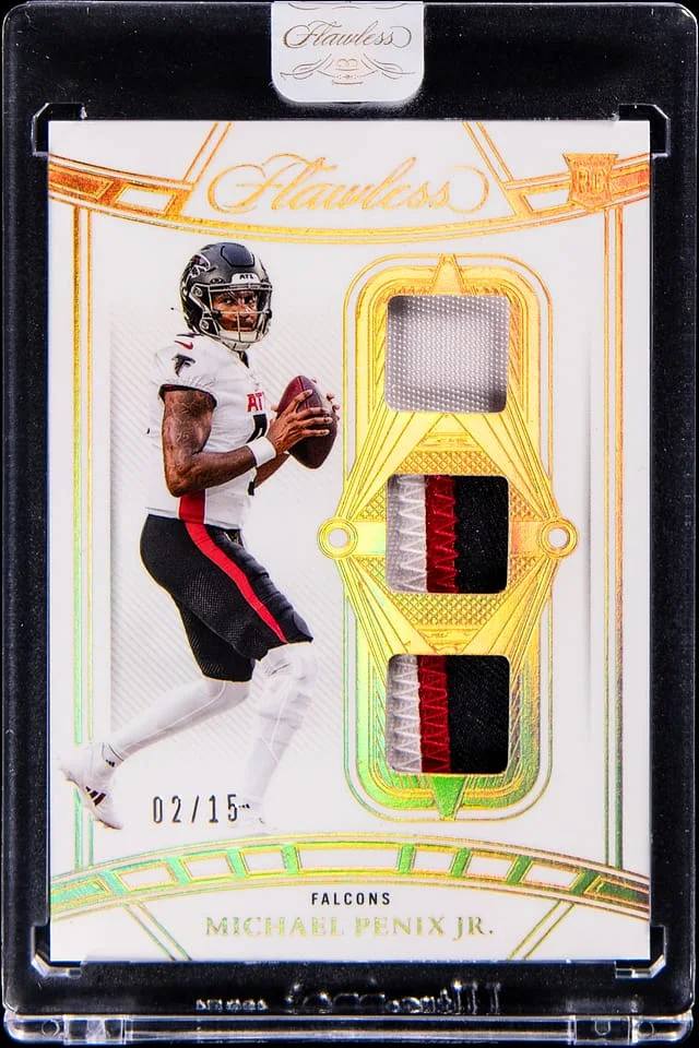 2024 Panini Flawless Michael Penix Jr. Patch - Panini Encased Mastercraft #MA-MPJ card image