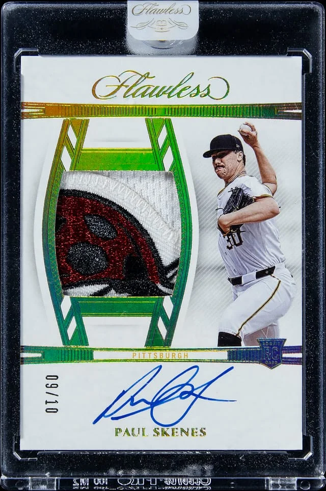 2024 Panini Flawless Paul Skenes Draft Patch Autographs Gold #DPA-PS card image