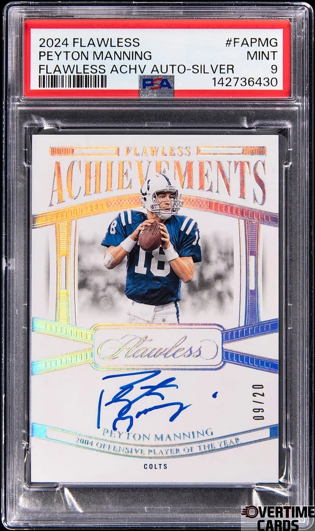 2024 Panini Flawless Peyton Manning Achievements Autograph Silver #FA-PMG card image