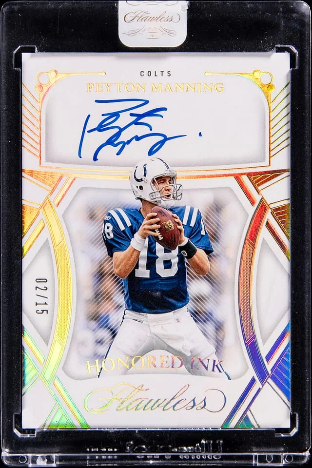 2024 Panini Flawless Peyton Manning Honored Ink #HI-PMG card image