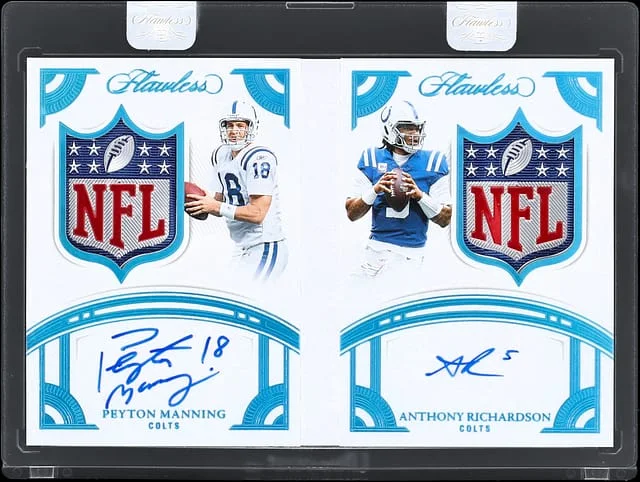 2024 Panini Flawless Peyton Manning/Anthony Richardson Update '23 Flawless Duals Platinum #FDP-IND card image