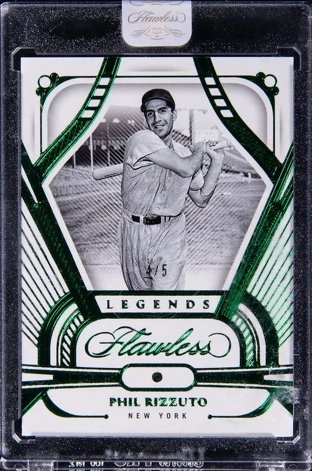 2024 Panini Flawless Phil Rizzuto Emerald Legends #81 card image