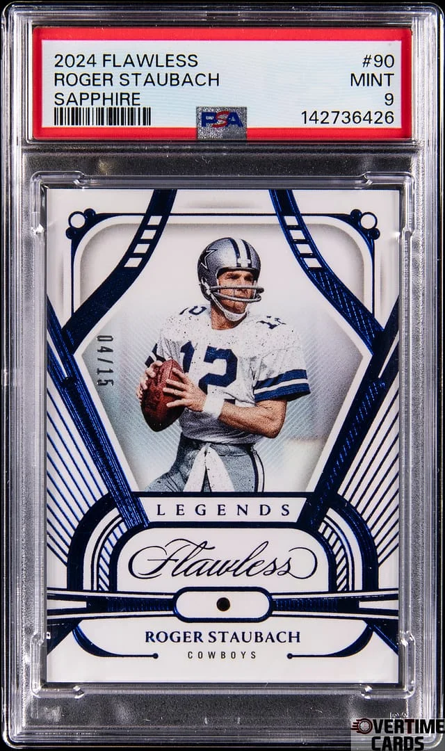 2024 Panini Flawless Roger Staubach Sapphire #90 card image