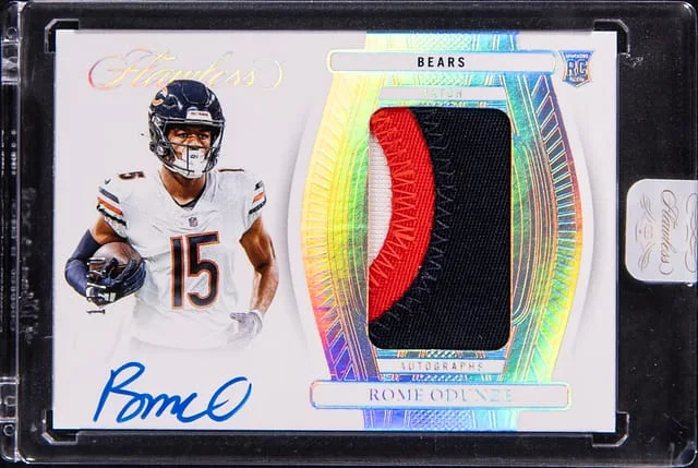 2024 Panini Flawless Rome Odunze Patch Autograph (RPA) #RPA-ROE card image
