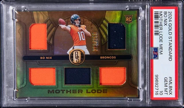 2024 Panini Gold Standard Bo Nix Mother Lode Memorabilia #ML-BNX card image