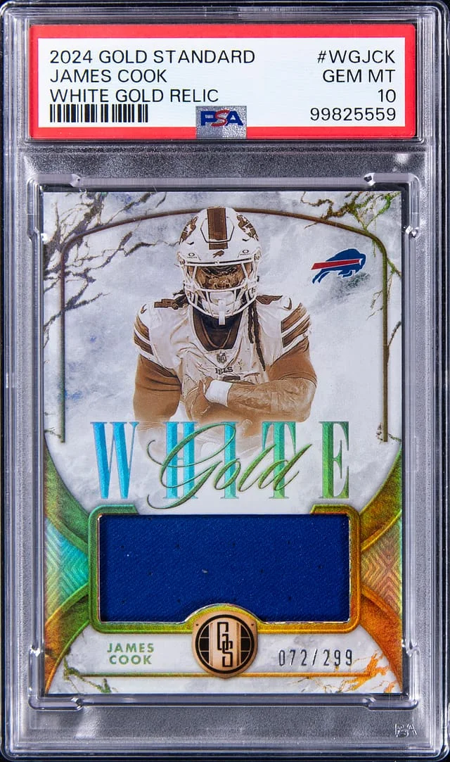 2024 Panini Gold Standard James Cook White Gold Relic #WGJCK card image