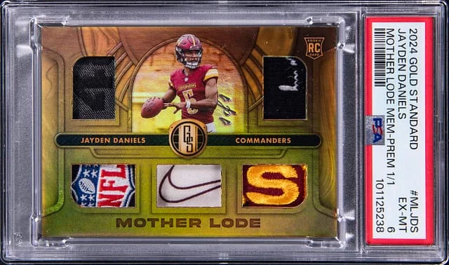 2024 Panini Gold Standard Jayden Daniels Mother Lode Memorabilia Premium #ML-JDS card image