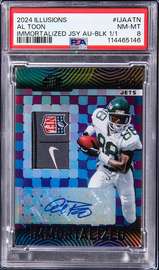 2024 Panini Illusions Al toon Immortalized Jersey Autograph Black #ILJA-ATN card image