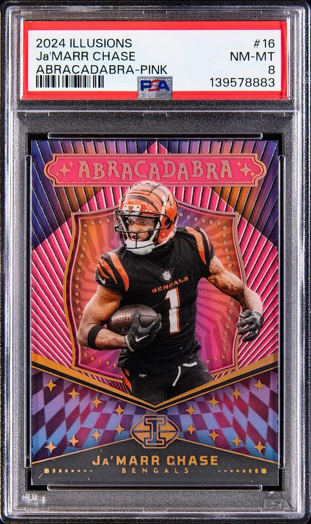 2024 Panini Illusions Ja'Marr Chase Abracadabra Pink #16 card image