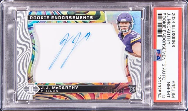 2024 Panini Illusions JJ McCarthy Endorsements Autograph #RE-JJM card image