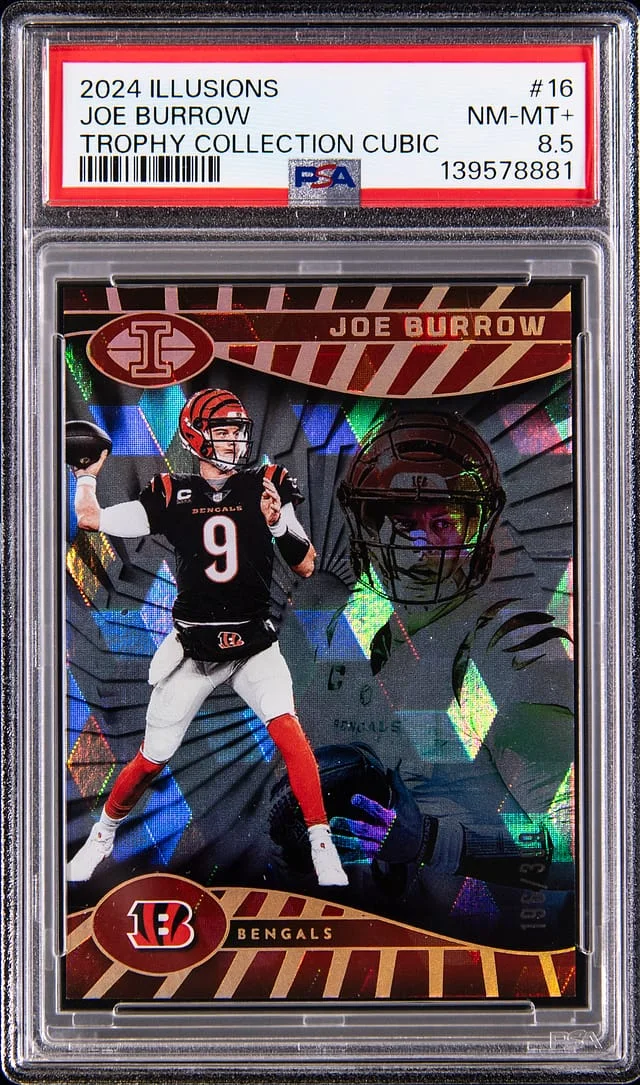 2024 Panini Illusions Joe Burrow Trophy Collection Cubic #16 card image