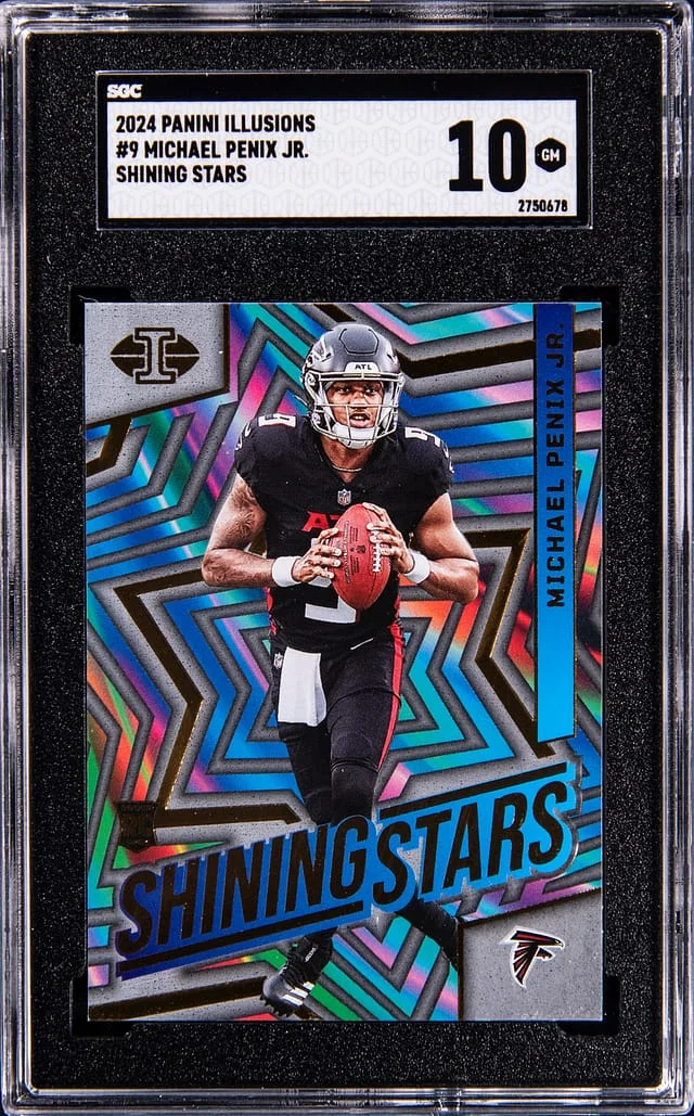 2024 Panini Illusions Michael Penix Jr. Shining Stars #9 card image