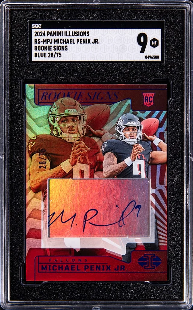 2024 Panini Illusions Michael Penix Jr. Signs #RS-MPJ card image