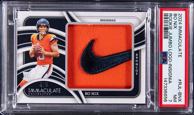 2024 Panini Immaculate Bo Nix Jumbo Logos Insignia #RJL-BNX card image