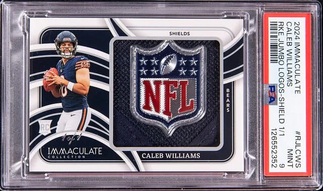 2024 Panini Immaculate Caleb Williams Jumbo Logos Shield #RJL-CWS card image