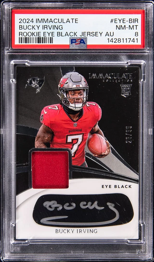 2024 Panini Immaculate Collection Bucky Irving Eye Black #EYE-BIR card image