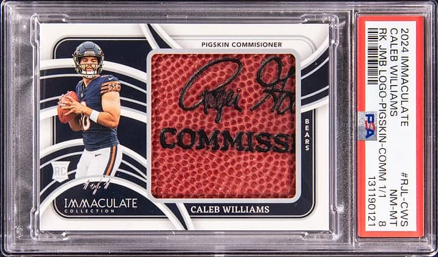 2024 Panini Immaculate Collection Caleb Williams Jumbo Logos Pigskin Commissioner #RJL-CWS card image