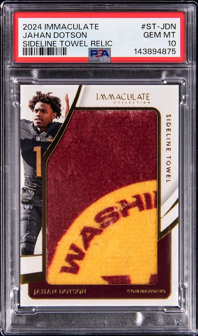 2024 Panini Immaculate Collection Jahan Dotson Sideline Towel Relics #ST-JDN card image
