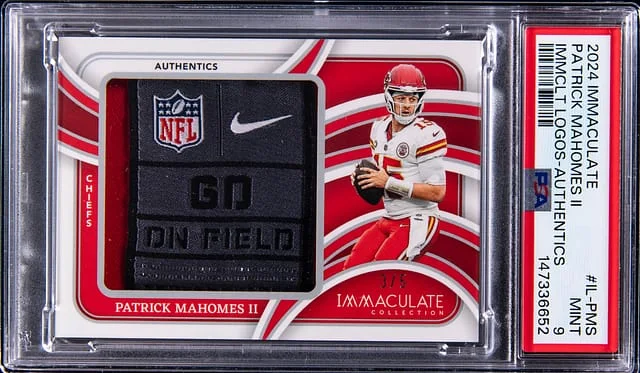 2024 Panini Immaculate Collection Patrick Mahomes II Immaculate Logos Authentics #IL-PMS card image