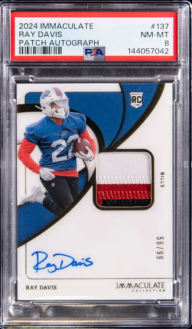 2024 Panini Immaculate Collection Ray Davis Patch Autograph (RPA) #137 card image