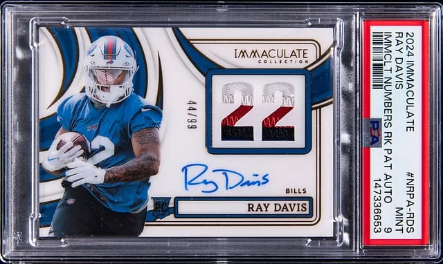 2024 Panini Immaculate Collection Ray Davis Numbers Patch Autograph (RPA) #NRPA-RDS card image