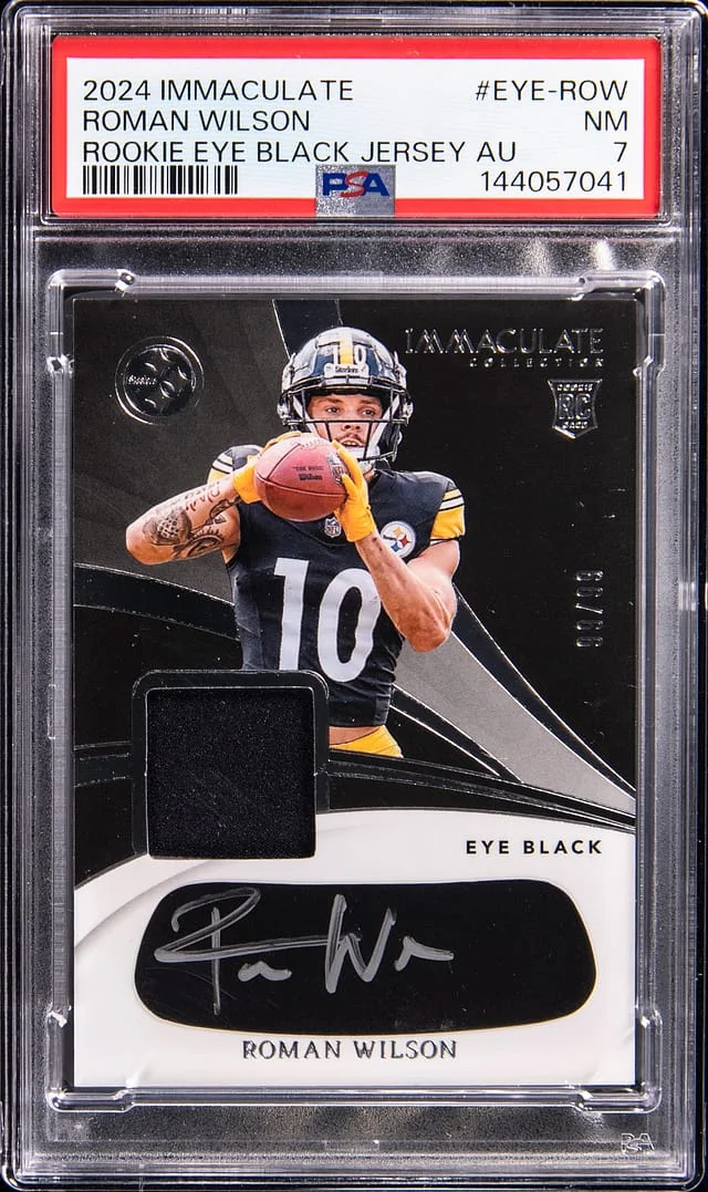 2024 Panini Immaculate Collection Roman Wilson Eye Black Jersey Autographs #EYE-ROW card image