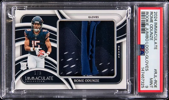2024 Panini Immaculate Collection Rome Odunze Jumbo Logo Gloves #RJL-ROE card image