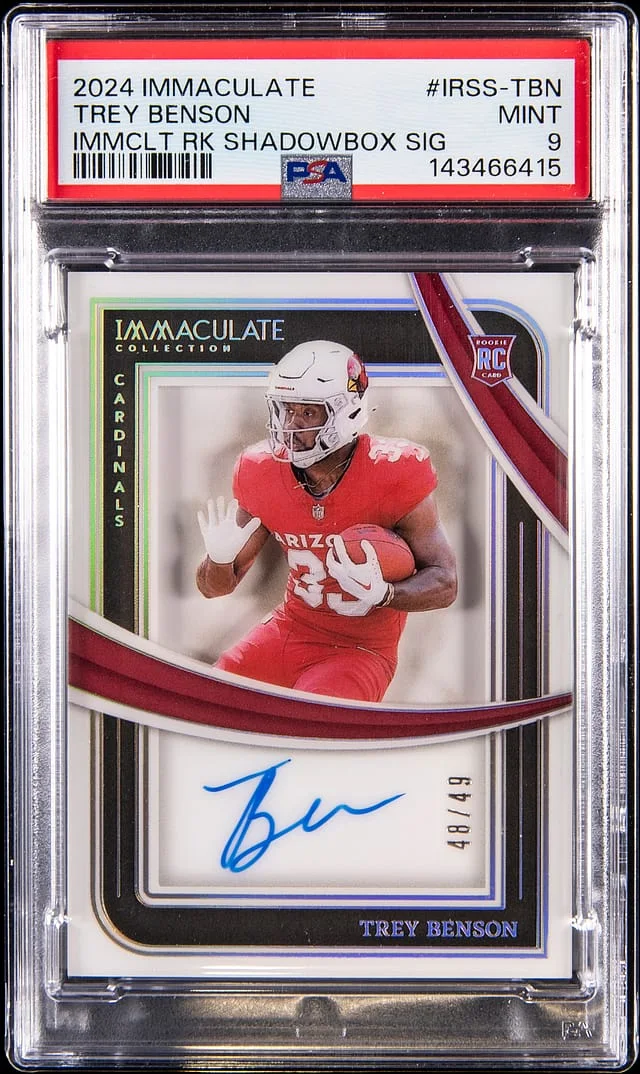 2024 Panini Immaculate Collection Trey Benson Immaculate Shadowbox Signatures #IRSS-TBN card image
